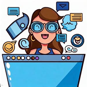 Social Media Marketing Cartoon